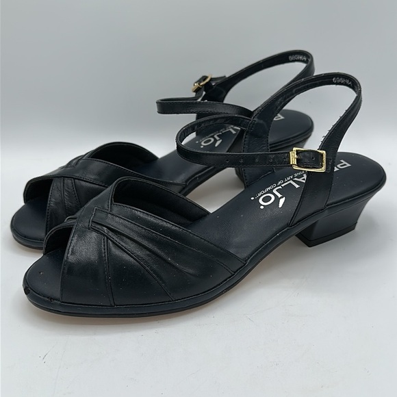 Penaljo black ankle strap sandals, size 5.5 - Picture 3 of 10